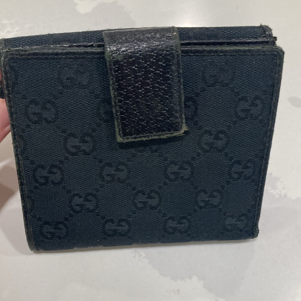 Gucci GG Canvas Leather Bifold Wallet Brown - Picture 4 of 11